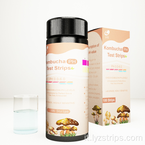 Strisce reattive per pH per Kombucha Brewing 0-6